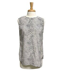 EQUIPMENT 100% Silk Animal Print Abstract Sleeveless Tank Blouse size Large